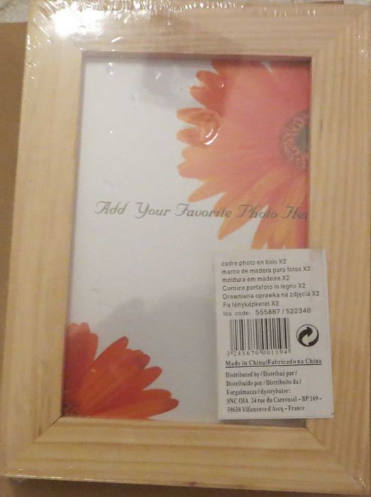 Bricolage 2 Caixilhos Molduras Parede Pinho maciço - Novas e embaladas