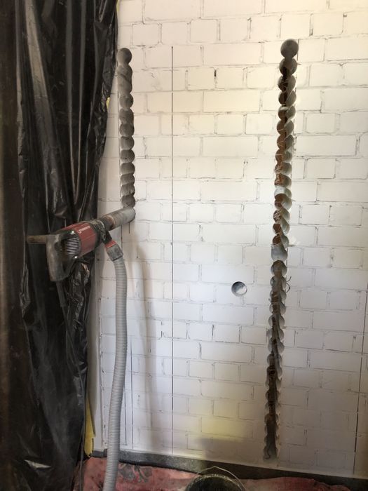 Алмазне буріння свердління отворів ,установка рекуператорів