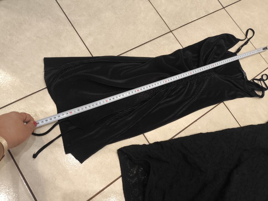 Zestaw 2 x sukienka mała czarna Zara Bershka s 36