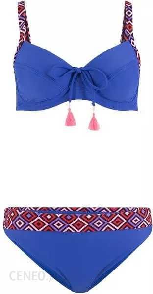 Szafirowe bikini z frędzlami 46 (90 C) NOWE