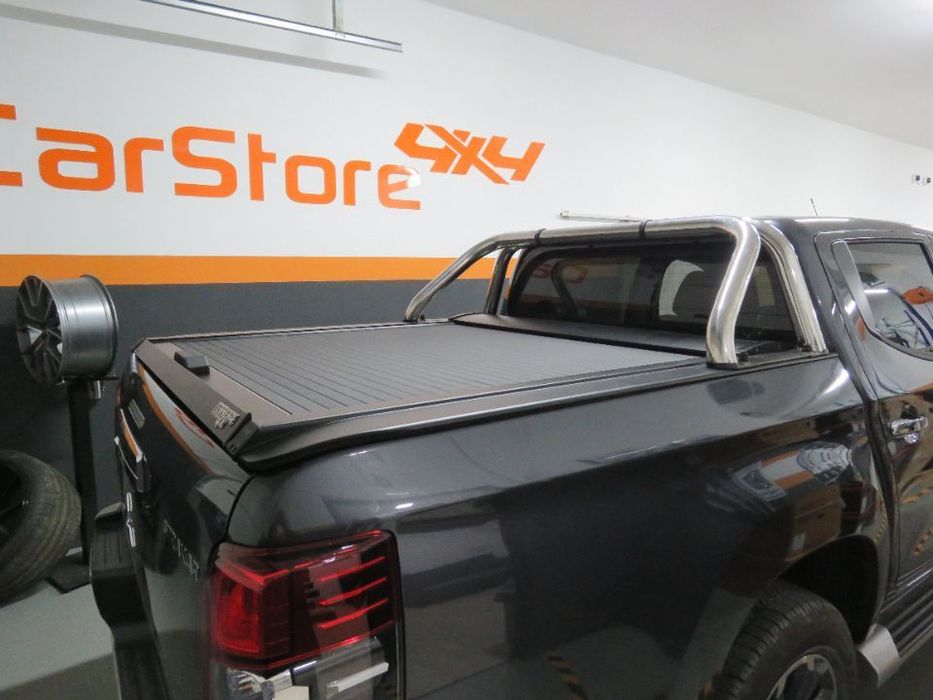 Cobertura Roll Cover Mitsubishi L200 + Cabine Dupla em preto matte