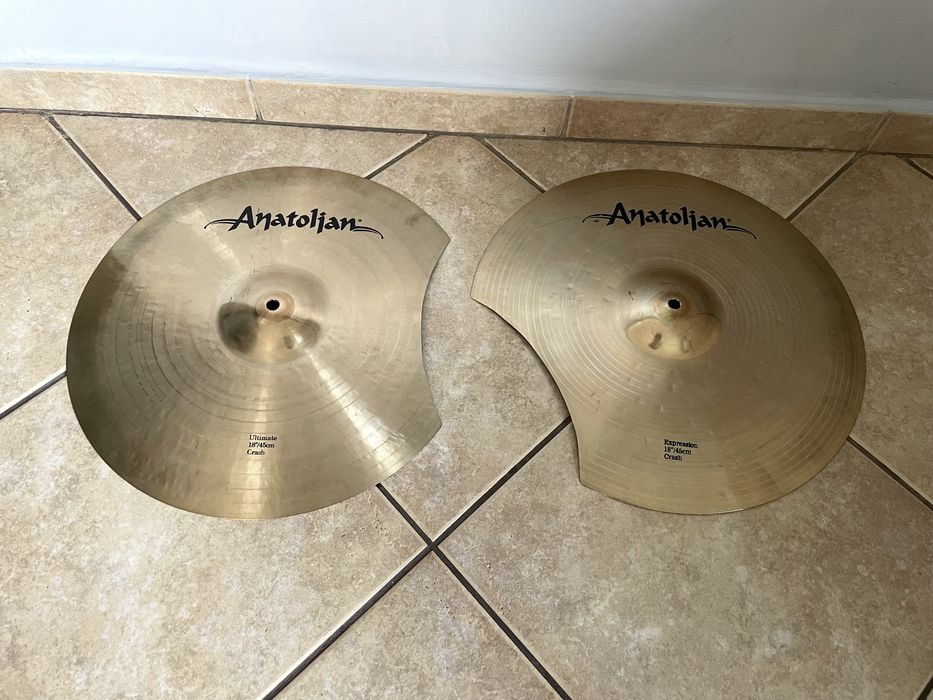 Zestaw talerzy perkusyjnych Anatolian 18” crash perkusja ride