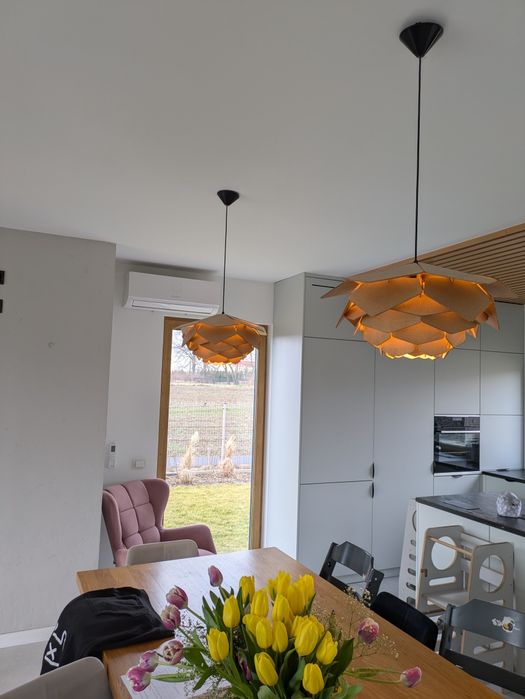 Lampa drewniana szyszka