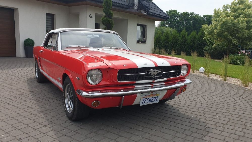 Auto d ślubu Mustang wynajem samochód na wesele Kalisz Warszawa Poznań