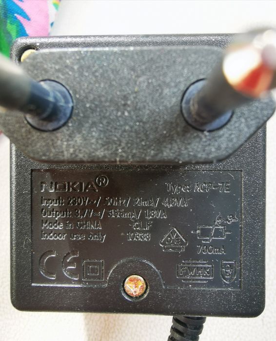 Carregador original telefone Nokia ACP 7E