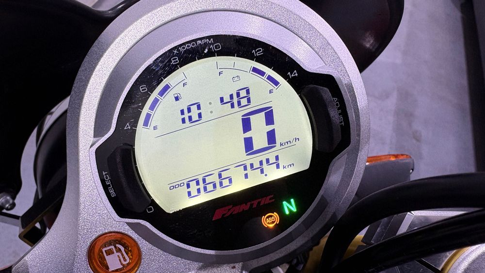 Fantic Caballero 500 Scrambler Deluxe theme. Approx 6800km. Many upgrades!
