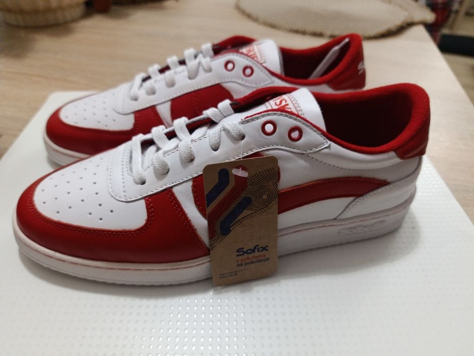 Buty Sofix Tyskie biało-czerowne 42/44