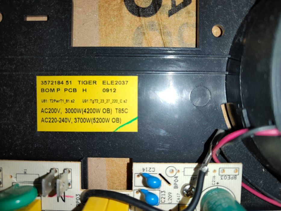 uszkodzona płyta główna do Electrolux EHD60150P - indukcja