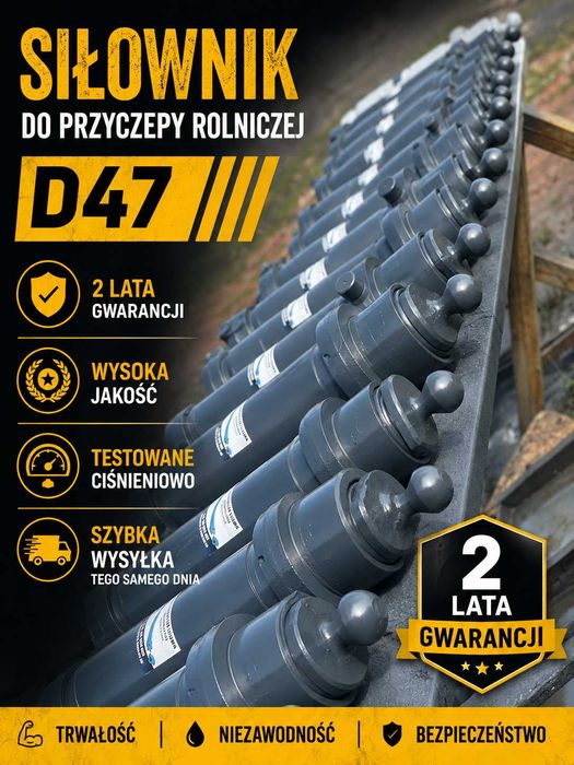 Siłownik do przyczepy D47 - 2 LATA PISEMNEJ GWARANCJI !! Od ręki !!