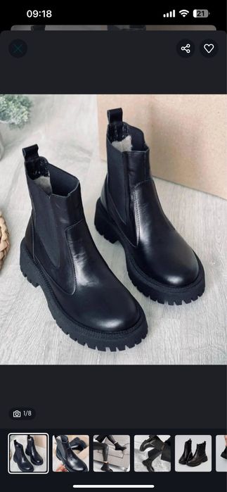 Черевики Челсі зимові, натуральна шкіра ,ботинки челси замш