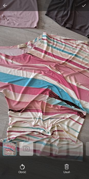 Kolorowa bluzka nietoperz L/40 oversize