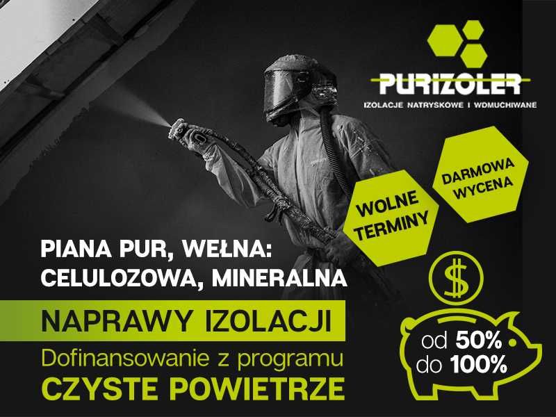 Ocieplanie piana PUR izolacje natryskowe wełna mineralna celuloza