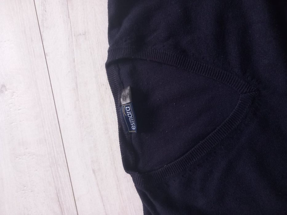 Granatowy sweter L