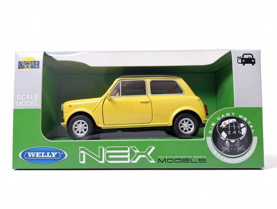D277 Welly Mini Cooper 1300 Żółty Model Samochodu Skala 1:34-39 Do Domowej Kolekcji Miniaturowy Pojazd Dla Kolekcjonera Prezent Dla Pasjonata Na Półkę