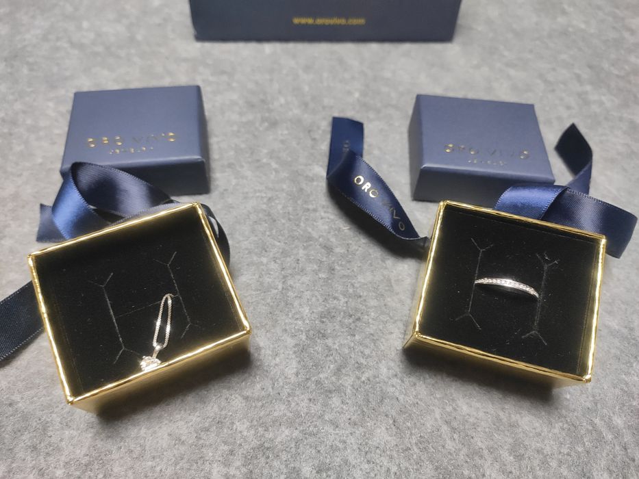 Anel em prata e Fio em prata com pendente