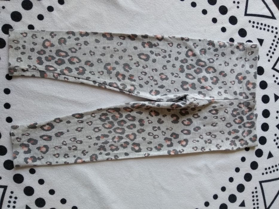Legginsy szare panterka 98 F&F