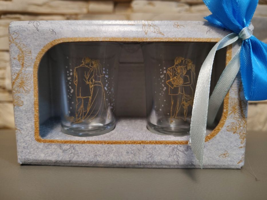 Kieliszki ślubne do wódki, kieliszek na wesele dla młodej pary