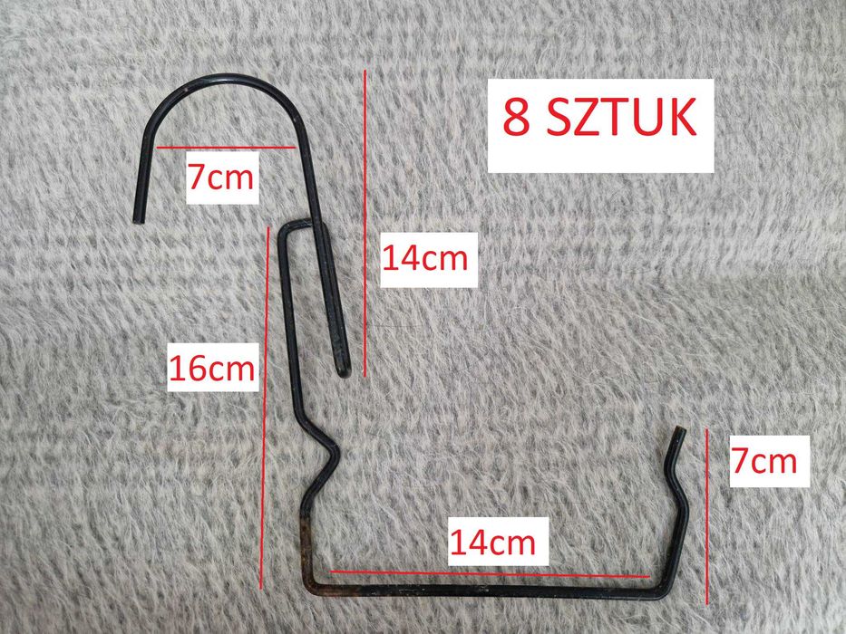 Uchwyty na skrzynki kwiatowe balkonowe 8 SZTUK