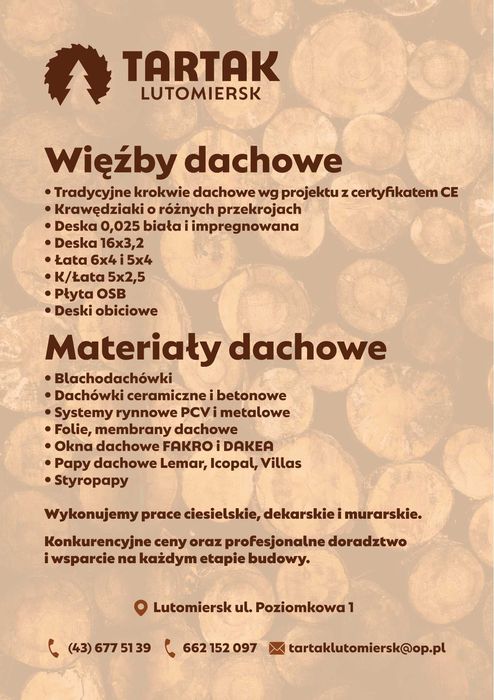 Więźba dachowa, Tartak Lutomiersk
