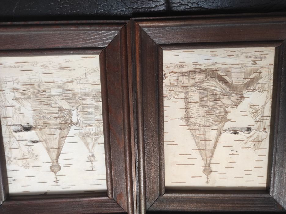 Береста картина церкви