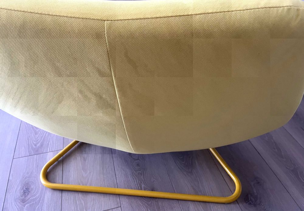 Fotel ikea sotenas żółty retro vintage krzesło