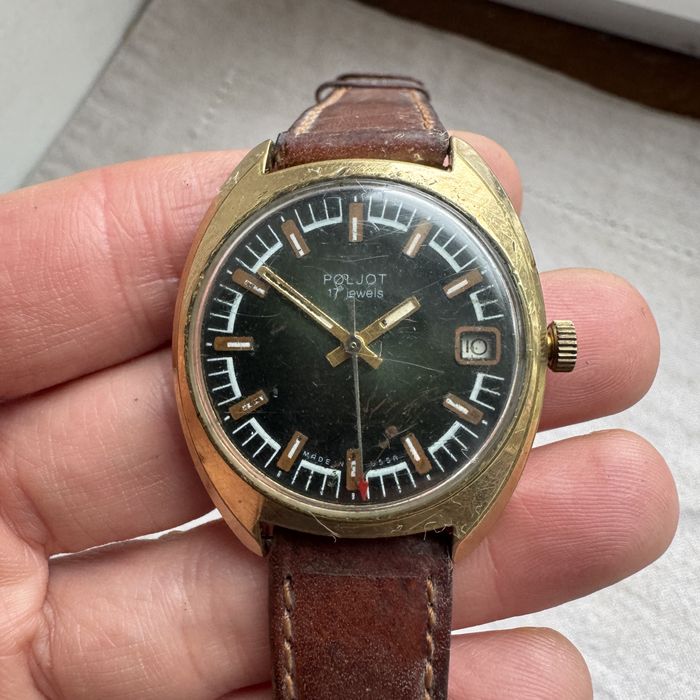 Zegarek Poljot 17 Jewels 10Au Pozłacany Vintage