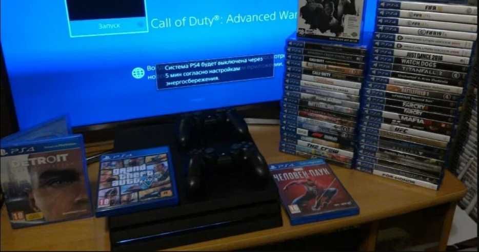 PS4Slim(GTA5/RDR2/Cyberpunk/MK/Spider/Fifa24Online)+2джойстика,камера!