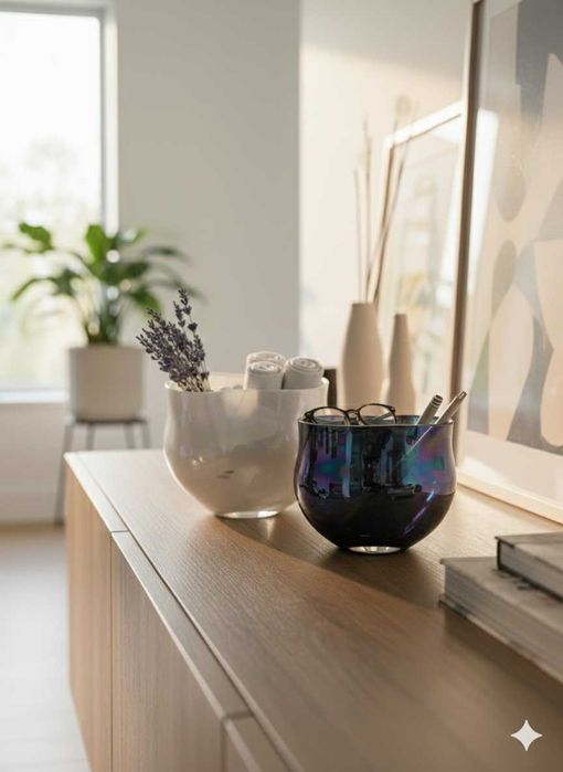 Conjunto de 2 Peças em Vidro Português Artesanal – Novo