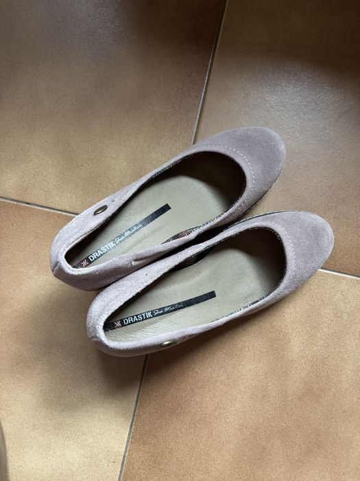Sapatos de camurça creme rosa sunset Drastik