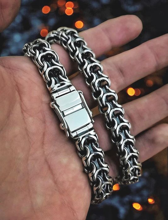 Срібний набір 120г мужской ланцюжок хрестик цепочка серебряная крестик