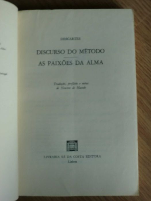 Discurso do Método / Paixões da Alma
de Descartes
