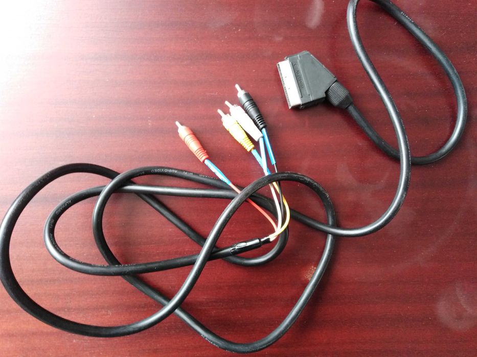 Kabel przejściówka SCART do audio i video