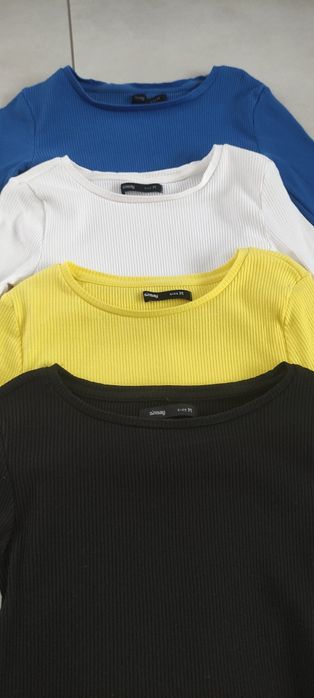 Sinsay 4 koszulki bluzki prążek M