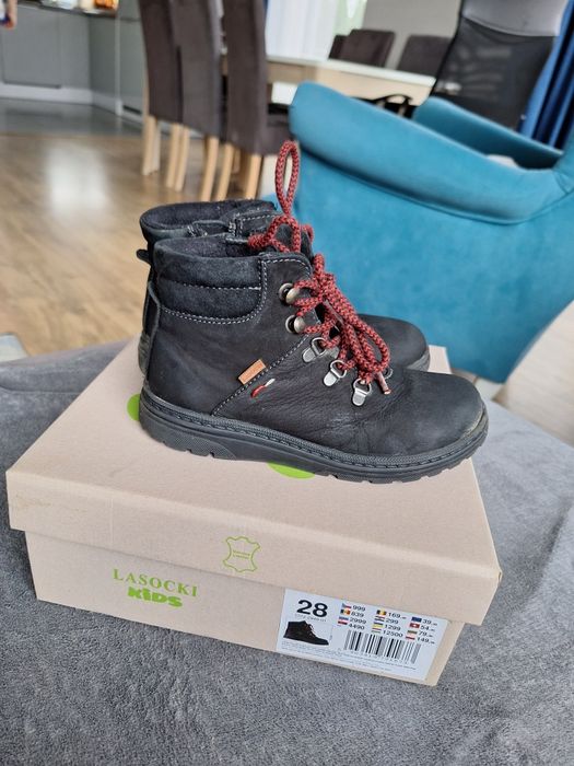 Lasocki buty lekko ocieplane trzewiki 28 czarne
