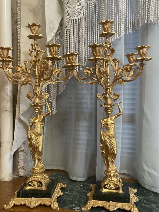 Подсвечник каминный 2штуки видеальном сосотоянии