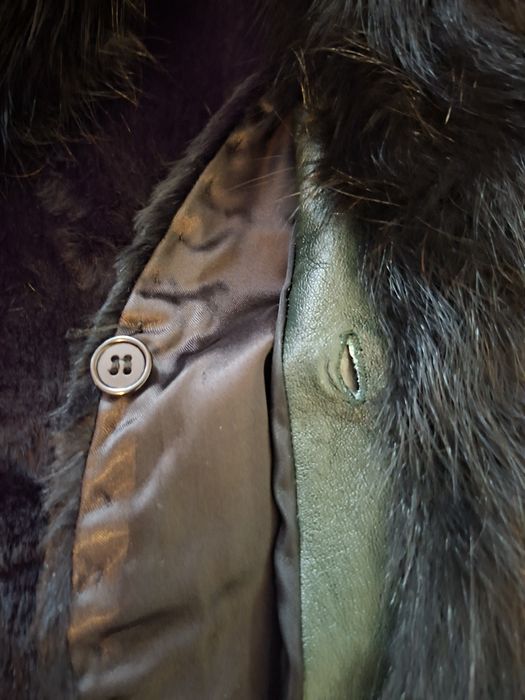 Skórany płaszcz damski