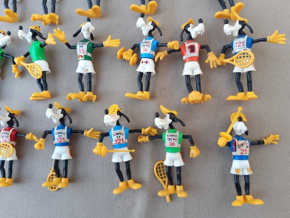 Lote Kinder Surprise Goofy Jogos Olímpicos 19 Figuras Anos 80 Vintage