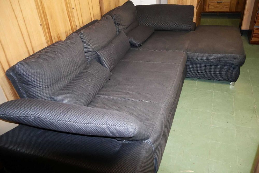 NAROŻNIK rozkładany SOFTLINE tapicerowany tkanina grafit 293x175x84 cm