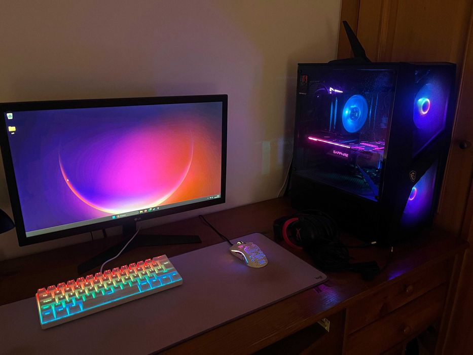 Setup Gamer Completo | 5700 XT 8GB | i5 | 16 GB RAM | Monitor 144Hz | HeadSet HyperX