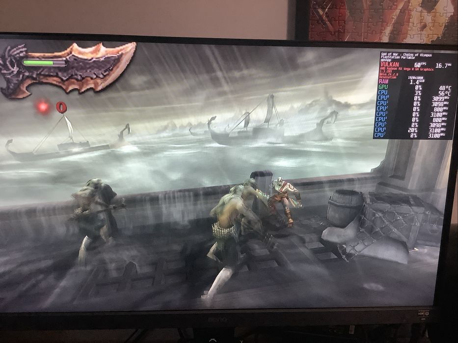 Chuwi HiGame Batocera (i7-8709G i VegaM 4GB HBM2) emuluje WiiU w 60fps