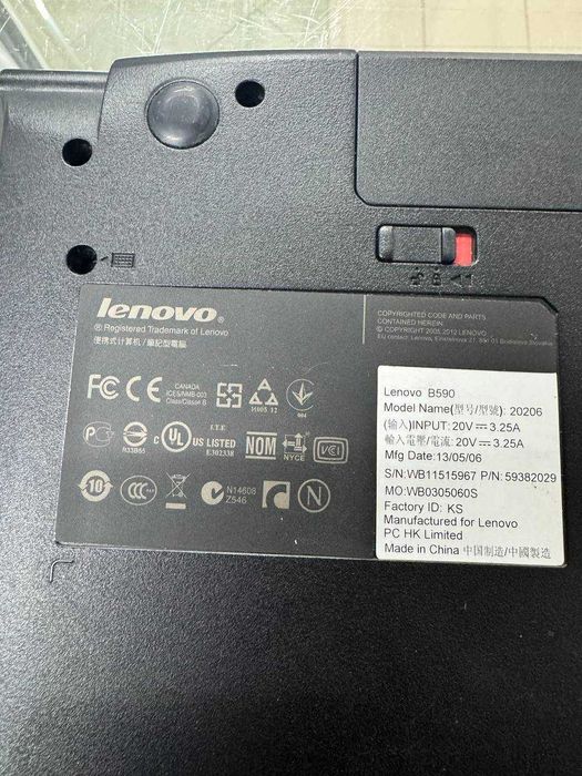 Ноудбук LENOVO B590 ( 20206