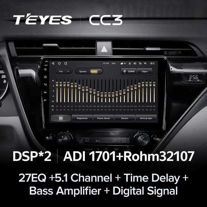 Штатная магнитола Teyes CC3 2к 4+32 Gb Toyota Camry 8 XV 70 2017-2020