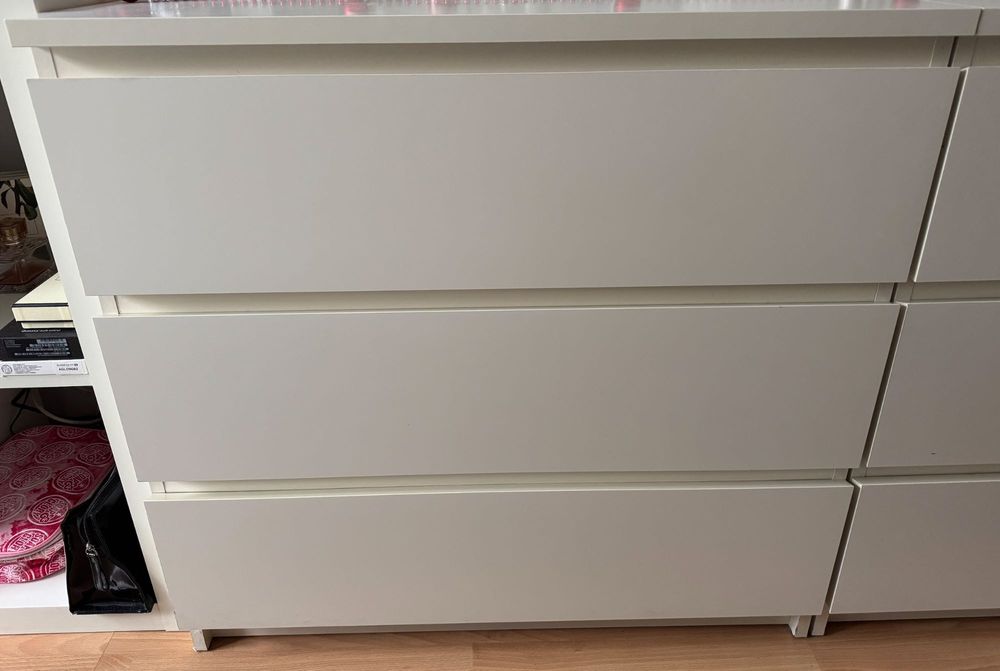 Meble IKEA białe , MALM, KALLAX komody, szafa, biurko, fotel