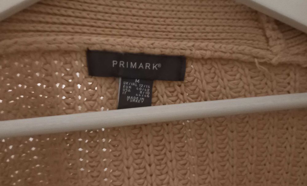 Wiązany gruby kardigan sweter PRIMARK M 38