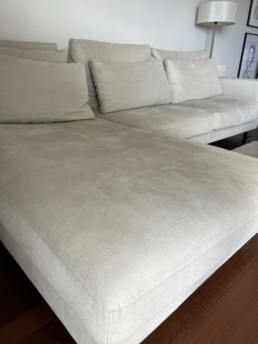 Sofá chaise long de penas