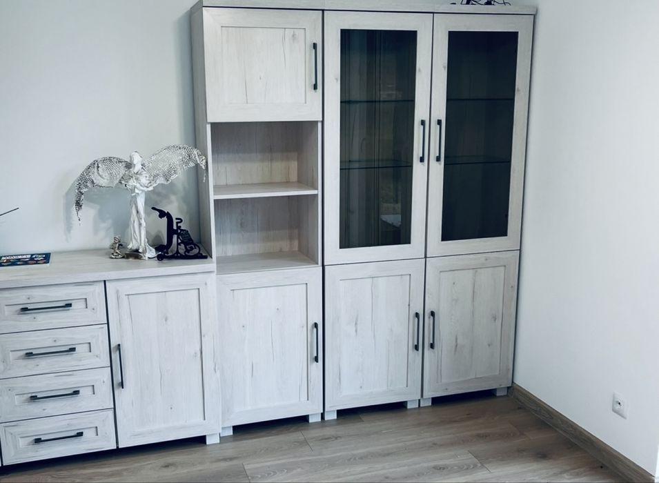 Zestaw podświetlanych  meble do salonu nowoczesne