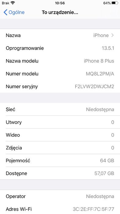 iPhone 8 plus 64 GB space gray super stan 100% sprawny