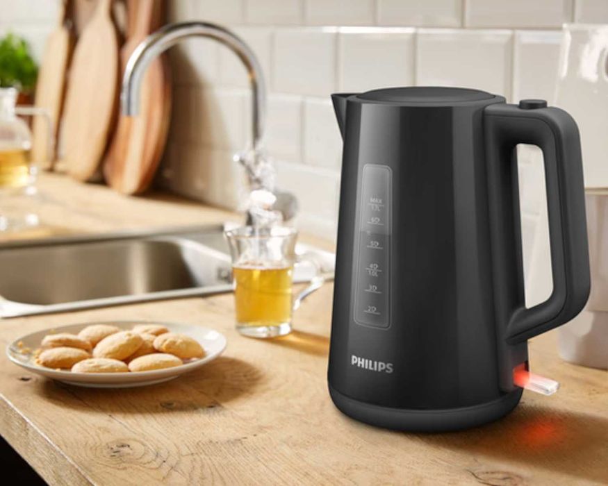 Czajnik Elektryczny 1.7L 2200W Czarny Z FILTRACJĄ Obrotową Podstawą