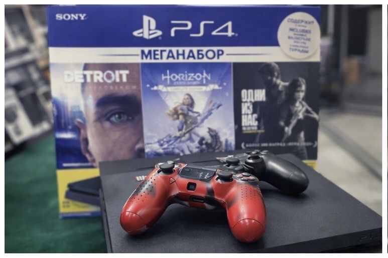 Playstation 4 Slim 1 ТБ +3 гри, Меганабір