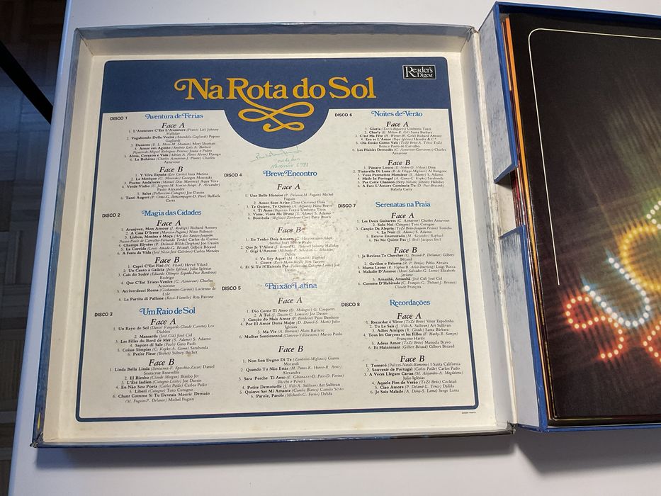 Conjunto discos de vinil - Na Rota do Sol - 9 caixas